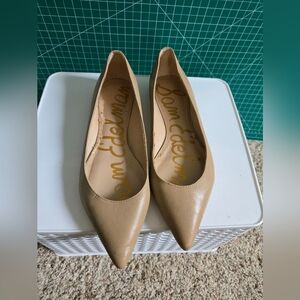 Sam Edelman Leather Beige Flats